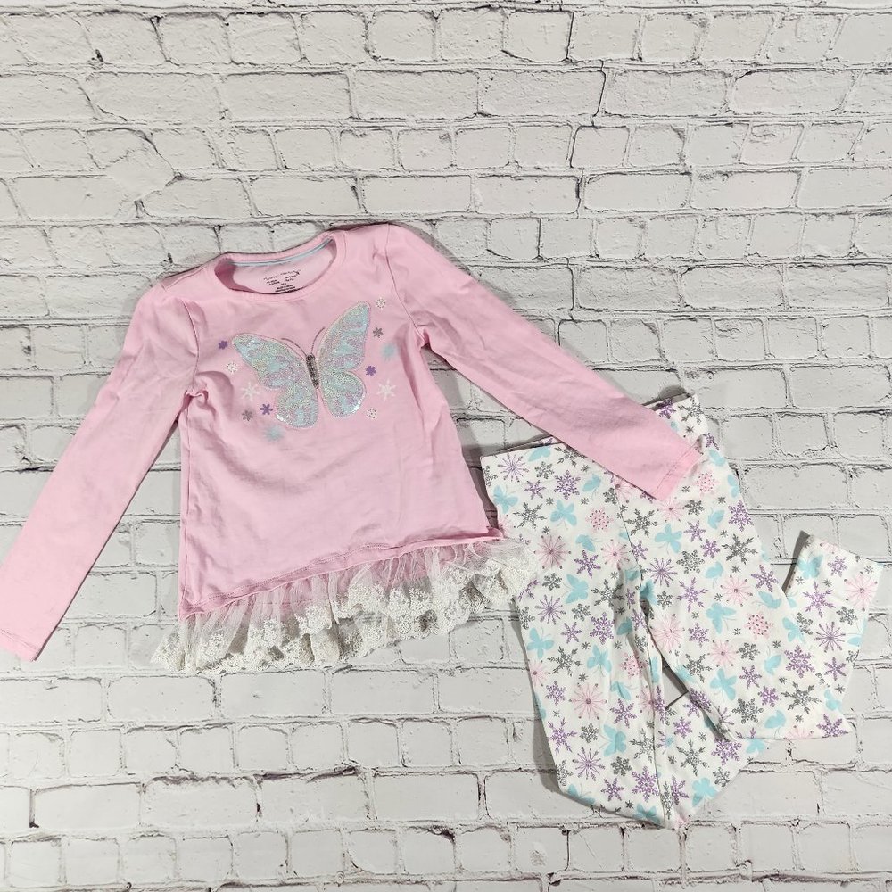 Cynthia Rowley Girls Butterfly Long Sleeve/Leggings